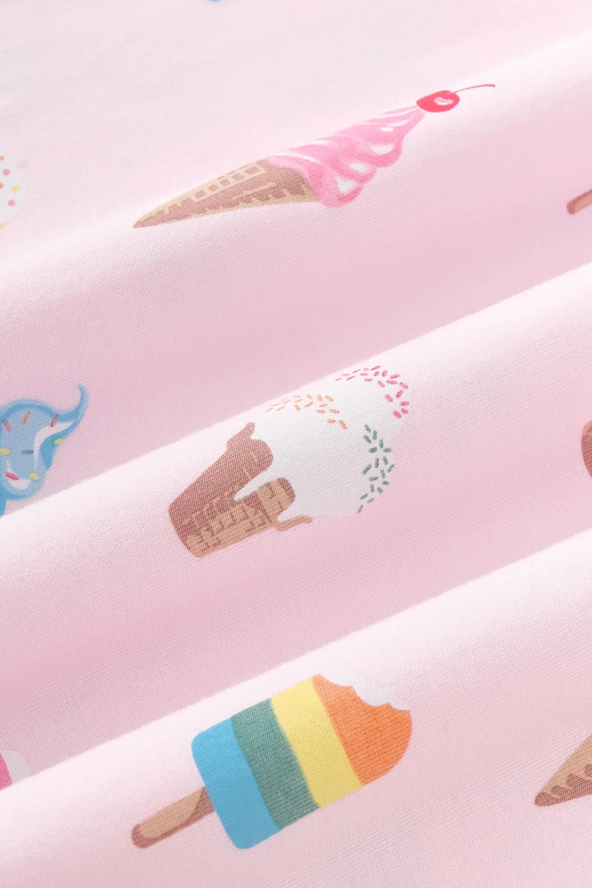Women's Short Sleeve Pajama Set in Sakura Ice Cream