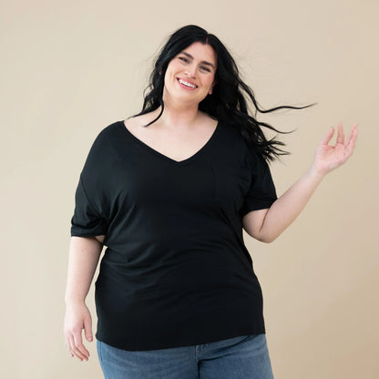 Women’s Relaxed Fit V-Neck in Midnight