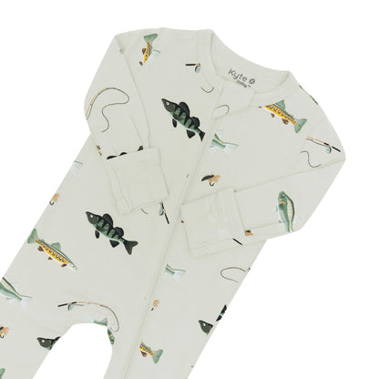 Zippered Romper in Fishing