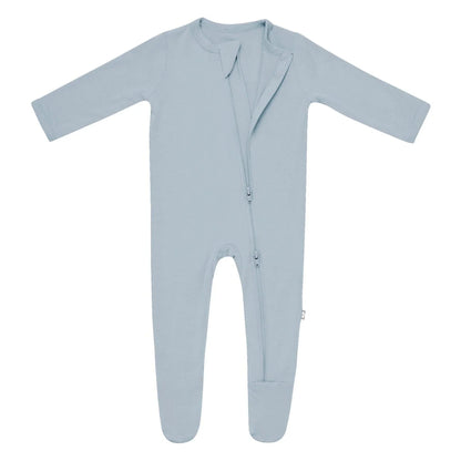 Zippered Footie in Fog
