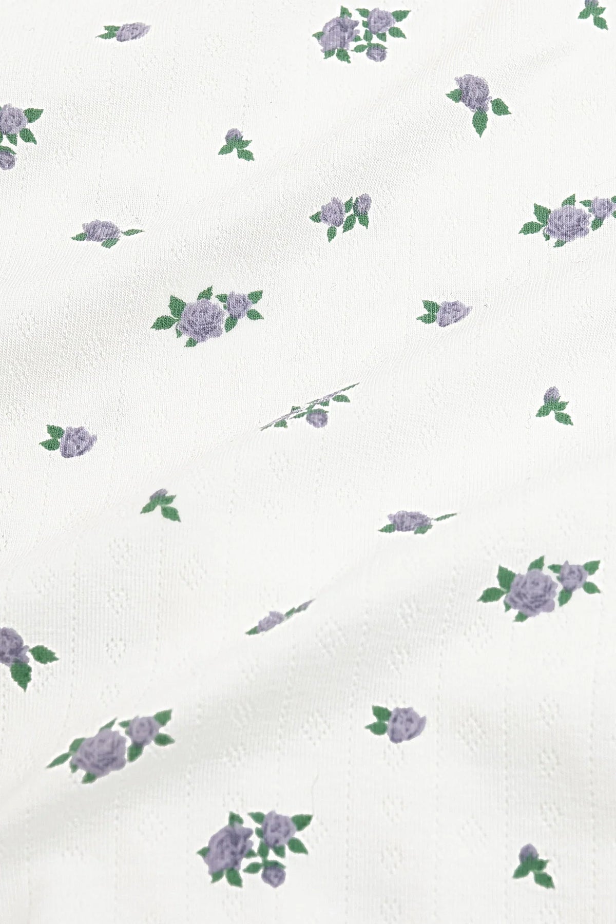 Pointelle Zippered Footie in Spray Rose