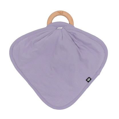 Lovey in Taro with Removable Wooden Teething Ring