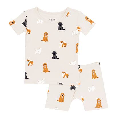 Short Sleeve Pajamas in Fluffy Dog
