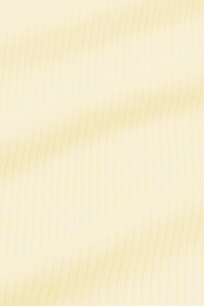 Ribbed Zipper Footie in Chamomile