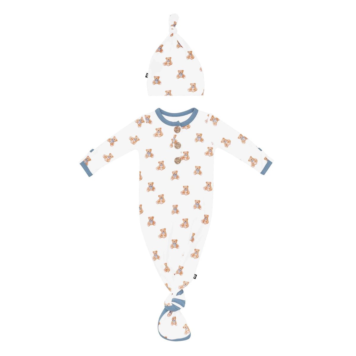 Knotted Gown with Hat Set in Teddy Bear