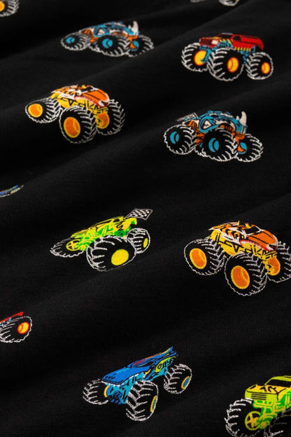 Zippered Footie in Monster Truck
